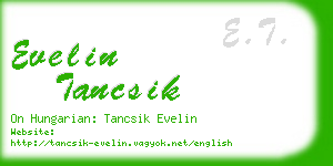 evelin tancsik business card